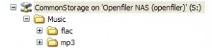 new Music folder on OpenFiler
