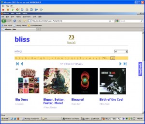 blissHQ screen