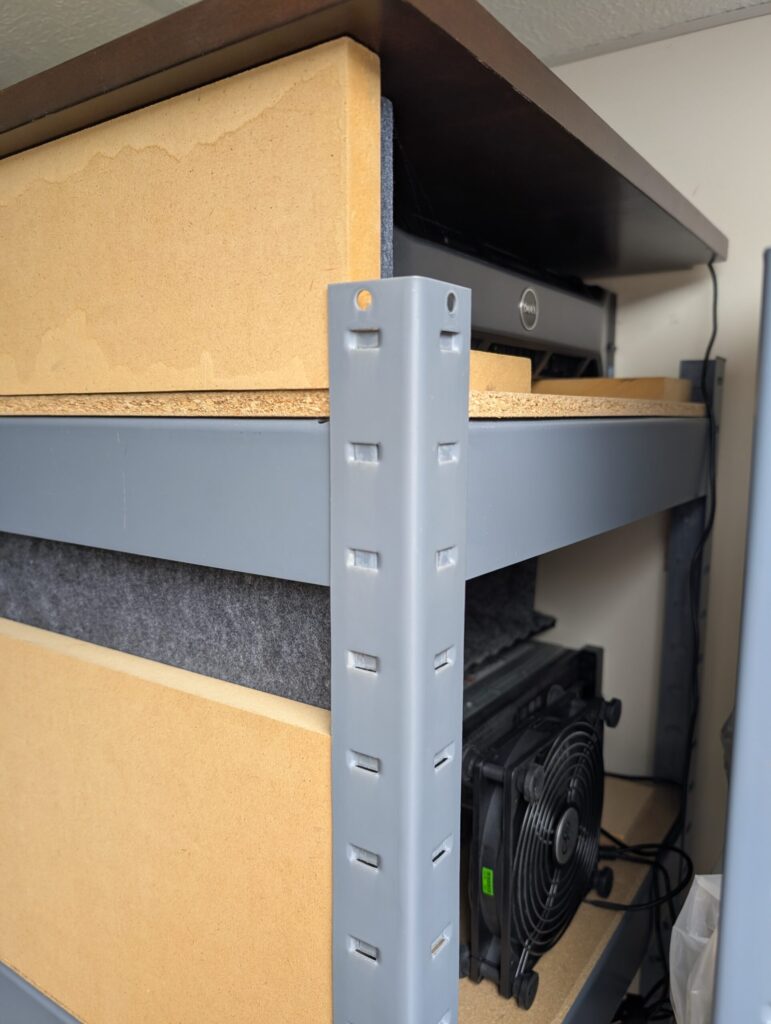 The two R720s behind acoustic dampeners