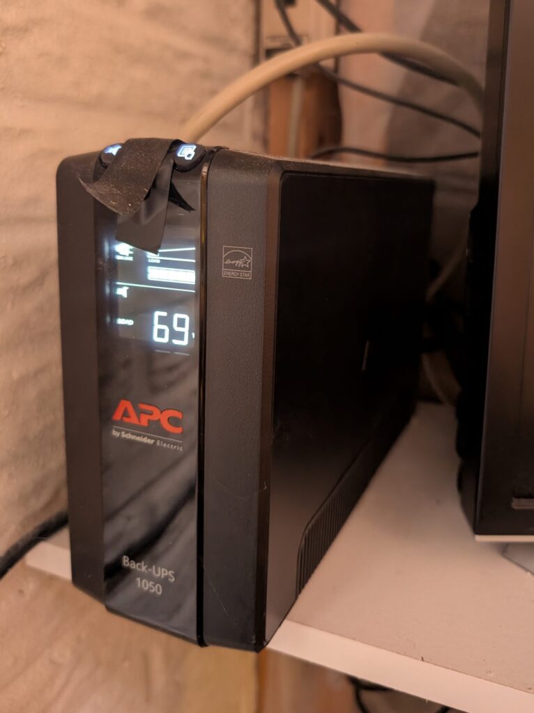 APC unit in sump room