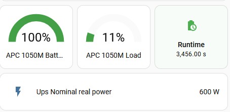 HA interface showing sump APC via NUT