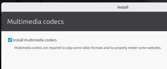 Install the codecs