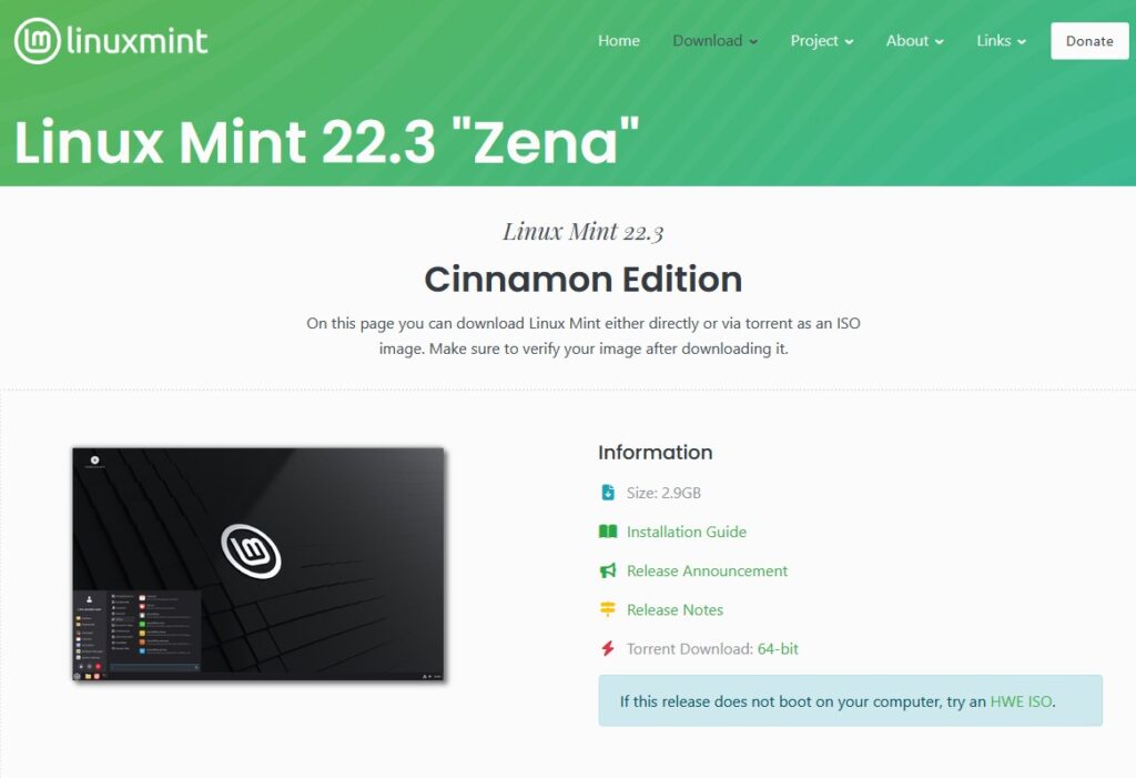 Linux Mint 22.3 Cinnamon