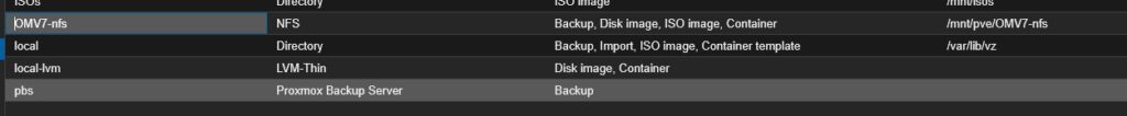 PBS and PVE backup storage