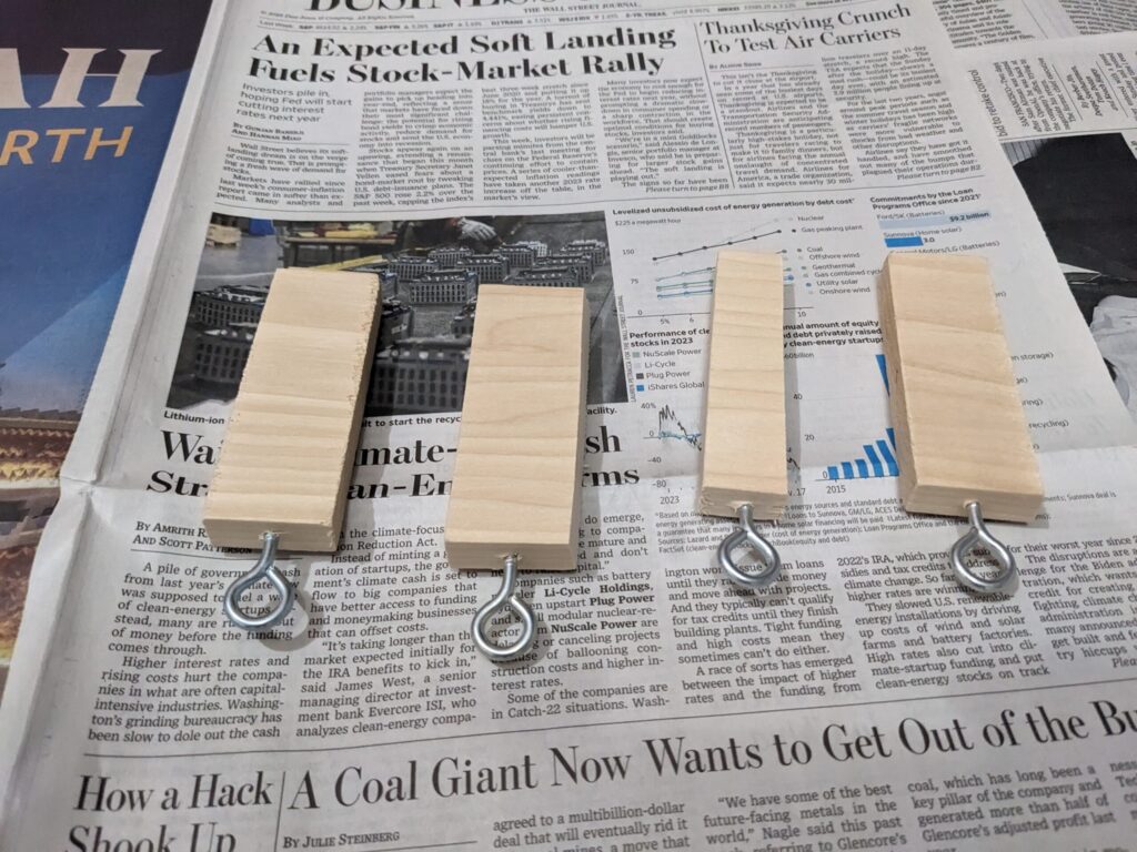 Boards prior to painting