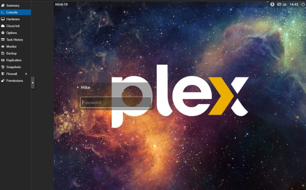 PlexServer lock screen