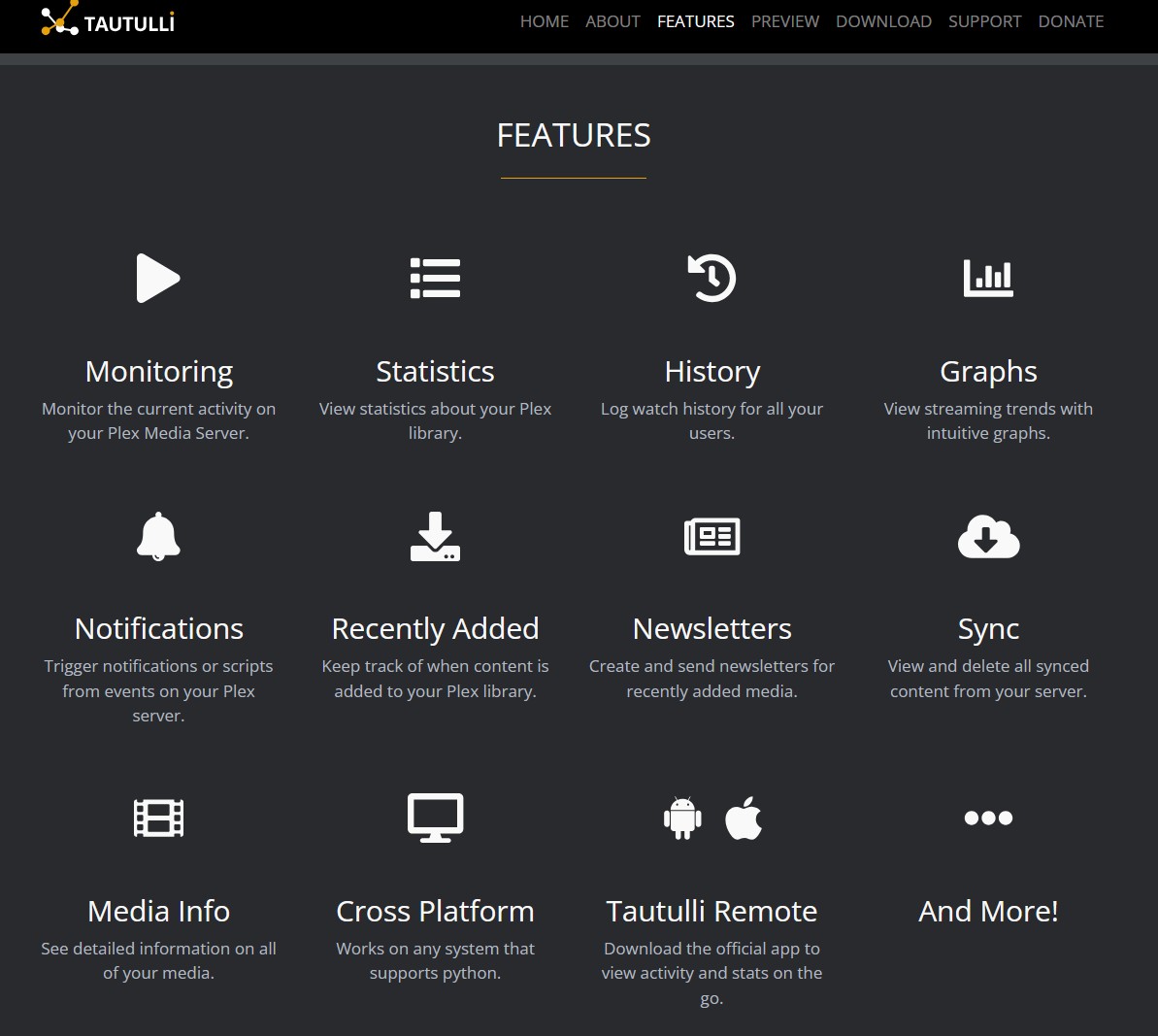 Tautulli Features