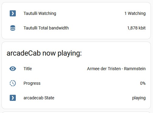 Tautulli playing in HomeAssistant