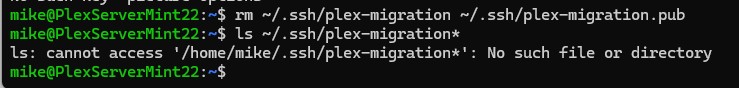Delete SSH key from new server
