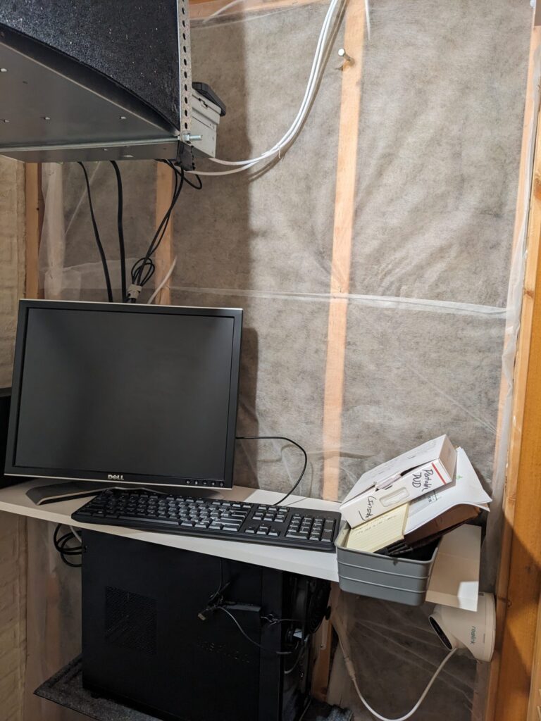 Sump Room- Rockwool with fabric installed