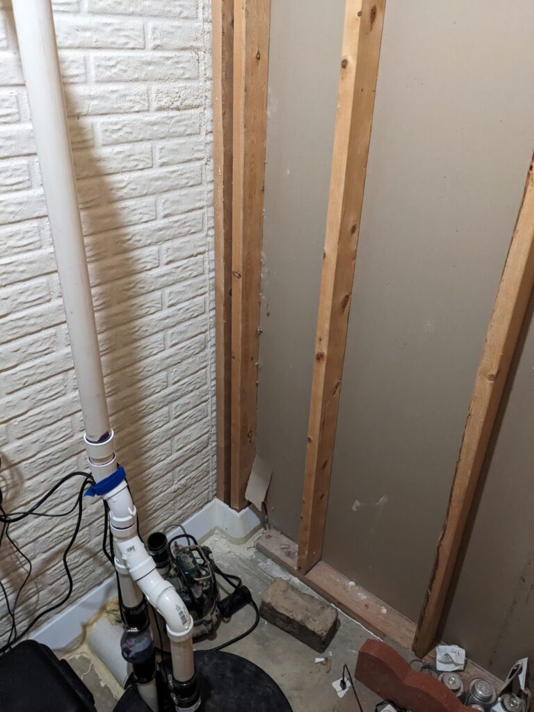 Sump Room- bare walls